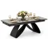 Stół z funkcją rozkładania czarny marmur + czarny - Vepi