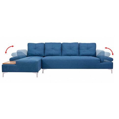 Szczegółowe zdjęcie nr 7 produktu Sofa narożna Corintia 5T - niebieska