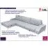 Zdjęcie nowoczesna jasna sofa Alvena 2F - kremowy szary - sklep Edinos.pl