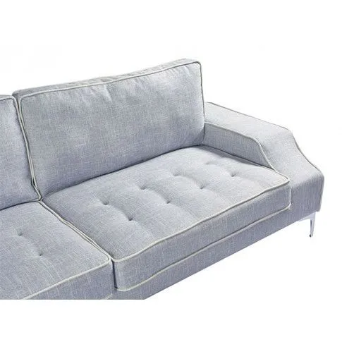 Szczegółowe zdjęcie nr 8 produktu Nowoczesna jasna sofa Olena 2F - kremowy szary
