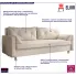 Zdjęcie kremowa sofa rozkładana z pojemnikiem Ahmo | Edinos.pl