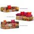 Szczegółowe zdjęcie nr 10 produktu Sofa Patchwork modułowa 2-osobowa Montanex 3D - kolorowa