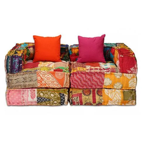 Fotografia Sofa Patchwork modułowa 2-osobowa Montanex 3D - kolorowa z kategorii Kanapy i sofy
