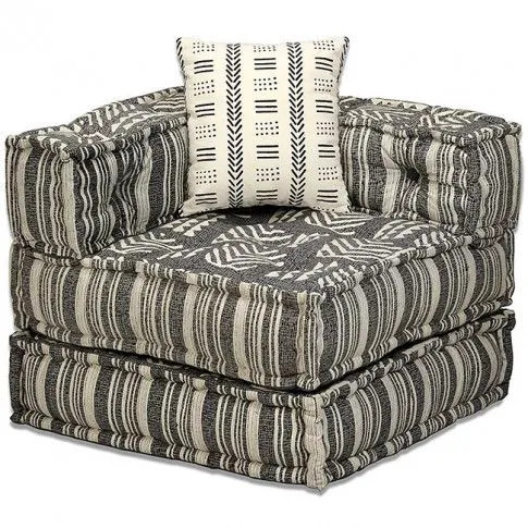 Dwuosobowa beżowaSofa modułowa Demri 3D w paski