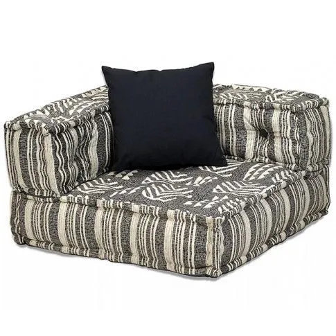 Dwuosobowa beżowa Sofa modułowa Demri 3D w paski