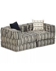 Dwuosobowa sofa modułowa w paski - Demri 3D w sklepie Edinos.pl