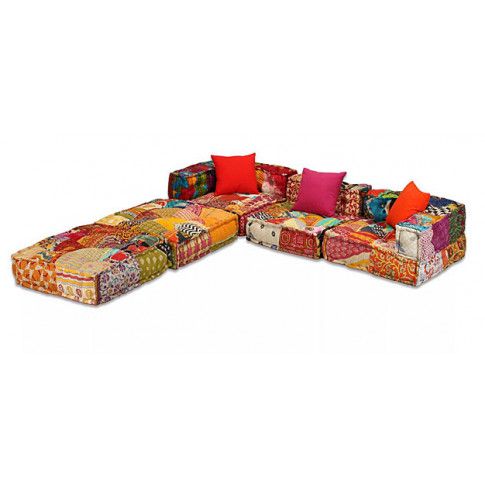 Zdjęcie patchworkowa modułowa sofa 3-osobowa Demri 5D - sklep Edinos.pl