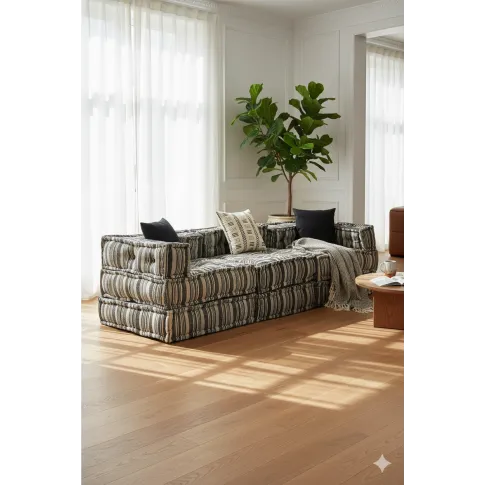 Trzyosobowa sofa modułowa w paski   Montanex 5D