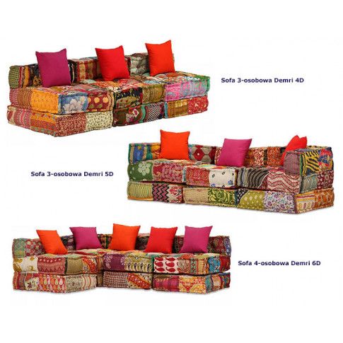 Szczegółowe zdjęcie nr 10 produktu Modułowa sofa patchworkowa Demri 6D