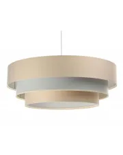 Beżowa lampa wisząca z trzywarstwowym abażurem - S463-Darni w sklepie Edinos.pl