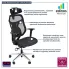 Ergonomiczny fotel biurowy z mechanizmem synchronicznym Ajer