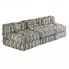 Szczegółowe zdjęcie nr 4 produktu vidaXL 3-osobowa, rozkładana sofa modułowa, narożnik, tkanina w paski