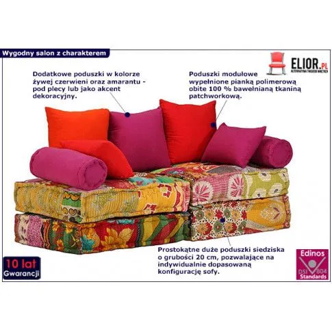 Szczegółowe zdjęcie nr 4 produktu Modułowa sofa patchwork Montanex 2D