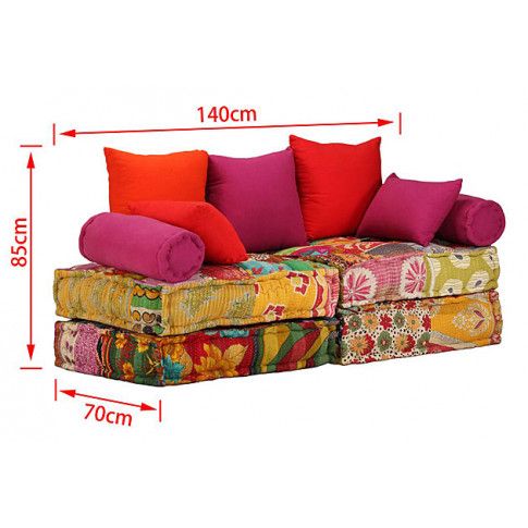 Szczegółowe zdjęcie nr 9 produktu Modułowa sofa patchwork Demri 2D