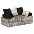 Dwuosobowa sofa modułowa w paski - Demri 2D