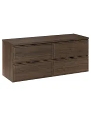 Wisząca szafka pod umywalkę Orzech Villa - Veridra 5X 120 cm w sklepie Edinos.pl