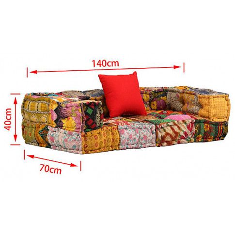 Szczegółowe zdjęcie nr 6 produktu 2-osobowa modułowa sofa patchwork Demri 1D
