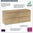 Szafka pod umywalkę z szufladami Veridra 5X 120 dab cremona