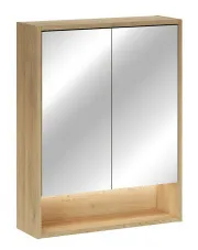 Wisząca szafka z lustrem Dąb Cremona - Solvane 5X 60 cm w sklepie Edinos.pl
