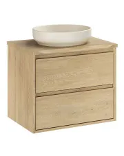 Zestaw szafka z umywalką Dąb Cremona - Solvane 8X 60 cm w sklepie Edinos.pl