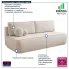 Sofa szenilowa Gienne 3X krem