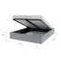 Wymiary łóżka Monneri 180x200
