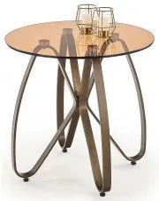 Szklany stolik kawowy Rewno - antyczne złoto w sklepie Edinos.pl
