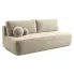 Welurowa kremowa sofa rozkładana Gienne 4X krem