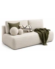 Beżowa skandynawska sofa rozkładana boucle - Gienne 5X w sklepie Edinos.pl