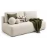 Beżowa skandynawska sofa rozkładana boucle - Gienne 5X