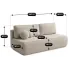 Wymiary sofy boucle Gienne 5X