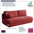 Sofa boucle Gienne 5X bordowa