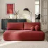Wizualizacja bordowej sofy boucle Gienne 5X