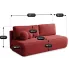 Wymiary sofy boucle Genne 5X bordowej