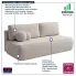 Sofa boucle Gienne 5X krem