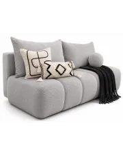 Szara nowoczesna sofa rozkładana boucle - Emiero 3X w sklepie Edinos.pl