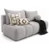 Szara nowoczesna sofa rozkładana boucle - Emiero 3X