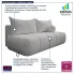 Szara sofa boucle Emiero 3X