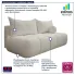 Kremowa sofa boucle Emiero 3X