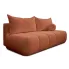 Ruda rozkładana sofa boucle Emiero 3X