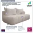 Beżowa sofa boucle Emiero 3X