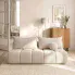 Salon z beżowa sofa boucle Emiero 3X