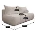 Wymiary kanapy boucle Emiero 3X