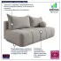 Jasnoszara sofa szenilowa Emiero 4X