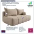 Beżowa sofa szenilowa Emiero 4X