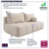 Kremowa sofa szenilowa Emiero 4X