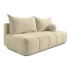 Kremowa welurowa sofa z pojemnikiem Emiero 5X