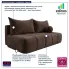 Brązowa sofa welurowa Emiero 5X