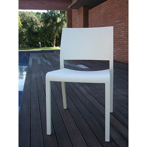 Zdjęcie minimalistyczne krzesło Salmo białe modne - sklep Edinos.pl