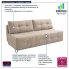 Beżowa sofa szenilowa Peraxi 4X